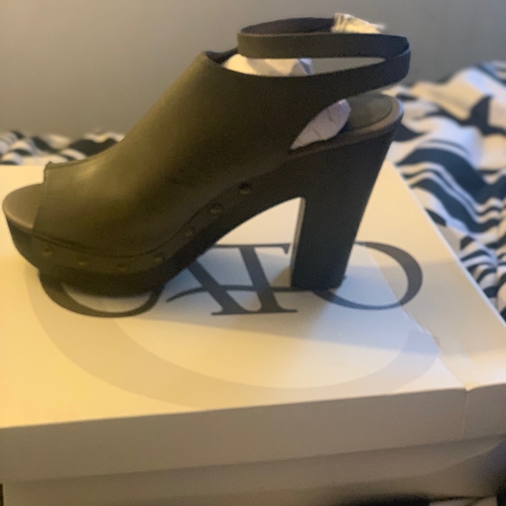 Army green open toe heels